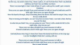 bon jovi-these arms are open all night(lyrics)