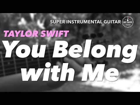 Taylor Swift You Belong With Me instrumental guitar karaoke cover with lyrics