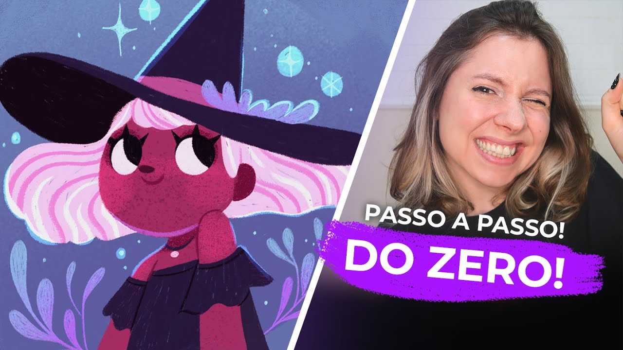Como fazer uma ILUSTRAÇÃO DIGITAL do ZERO - Passo a passo ✨