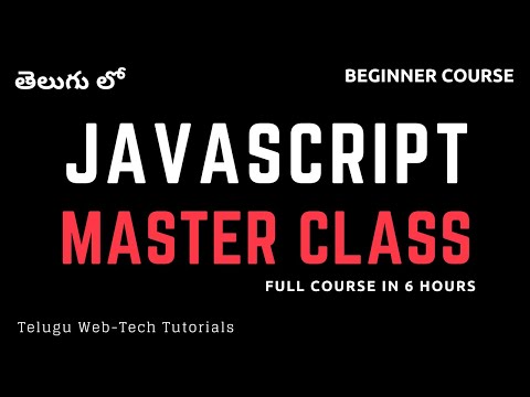 Javascript Full Course In Telugu Javascript Beginner Course