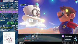 【2026/06/15更新】スーパーマリオオデッセイ RTA World Peace 1:13:31