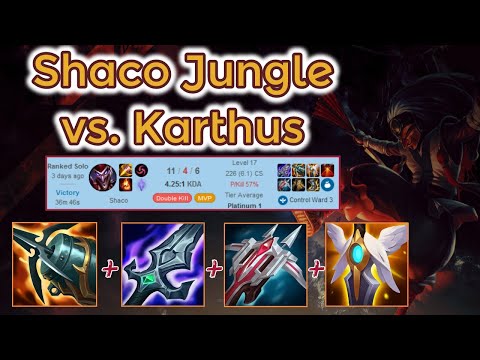 Shaco Jungle vs. Powerfarming Karthus - S12 Ranked[League of Legends] Full Gameplay - Infernal Shaco