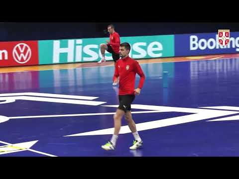FUTSAL EURO 2022 / trening reprezentacije Srbije pred duel sa Ukrajinom u Amsterdamu( 22.01.2022 ).