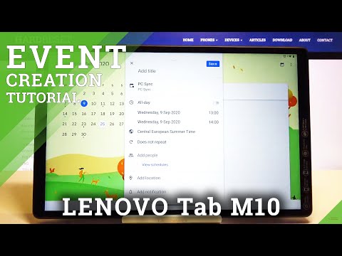 How to Add Event to Calendar in LENOVO Tab M10 - Set Up Reminder