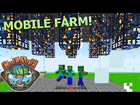 Mobile Mobfarm mit SPAWNERN! Spark zeigt wie das geht! - Minecraft Create Live 2 #16
