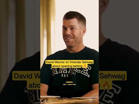 David Warner on Virender Sehwag about opening batting 🔥 #virendarsehwag #davidwarner