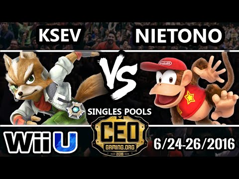 CEO 2016 Smash 4 - Ksev (Fox) Vs. DNG | Nietono (Diddy Kong) SSB4 Tournament - Smash Wii U