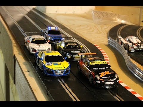 Scalextric Slot Car Crashes and Close Calls