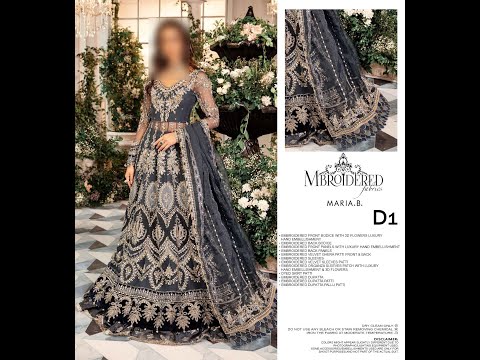 Maria B MBROIDERED BD-2901-DULL BLUE *Master Copy*