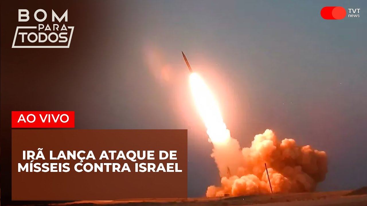 #aovivo AGORA: Irã lança ataque de mísseis contra Israel | Bom Para Todos | 01/10/2024