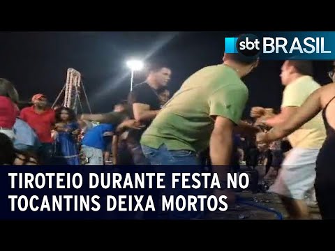 Tiroteio durante festa de aniversário do Tocantins deixa mortos | SBT Brasil (06/10/23)