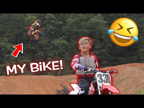 STEALING MY LITTLE BROTHER'S DIRT BIKE!!!