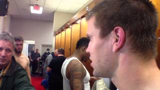 Colts' Coby Fleener, Donald Brown talk about win