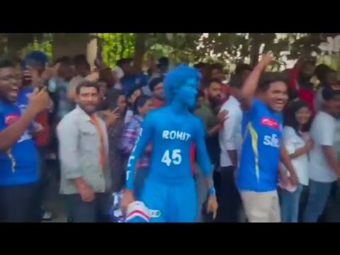 Mumbai Indians Fans Chanting Mumbai Cha Raja Rohit Sharma Outside Wankhede Stadium