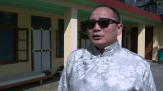 Long life puja for HHDL by Namgyal Monastery monks and ex,