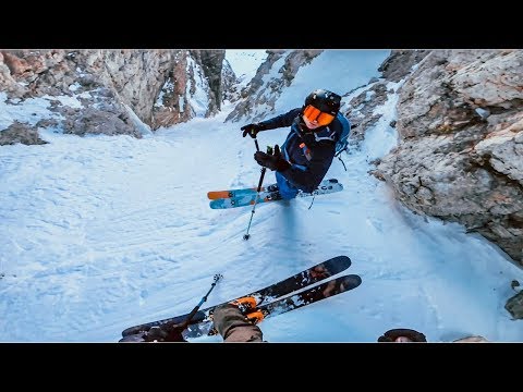 Freeride in the Dolomites - Holzer Channel