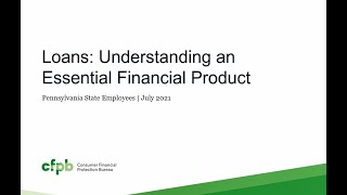 Loan Product Terms and Comparison: Financial Wellness Webinar Series