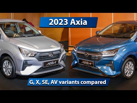 2023 Perodua Axia - G (RM38.6k) vs X (RM40k) vs SE (RM44k) vs AV (RM49.5k)