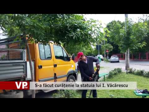 S-a făcut curățenie la statuia lui I. Văcărescu