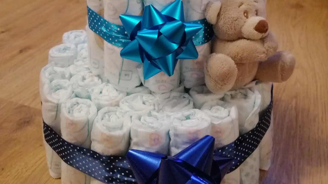 Jak zrobić tort z pieluch || Najłatwiejszy tort z pampersów na yt