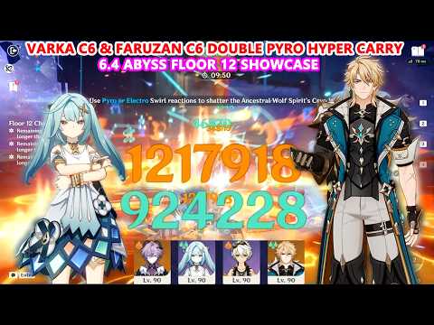 Varka C6 & Faruzan C6 Double Pyro/Anemo Hyper Carry : 6.4 Abyss Floor 12 Showcase