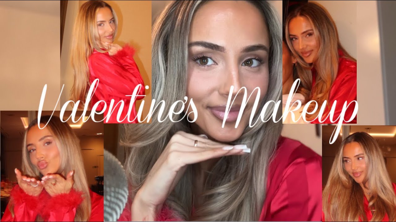 ASMR valentine's day makeup 🎀💋🌹