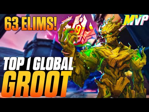 TOP 1 GLOBAL GROOT (CeeDubTee) 63 ELIMS — Marvel Rivals Pro Gameplay