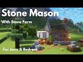 STONE MASON HOUSE STONE FARM Minecraft Tutorial Java Bedrock 1 21
