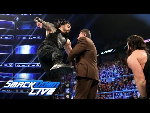 Roman Reigns decks Mr. McMahon with a Superman Punch: SmackDown LIVE, April 16, 2019