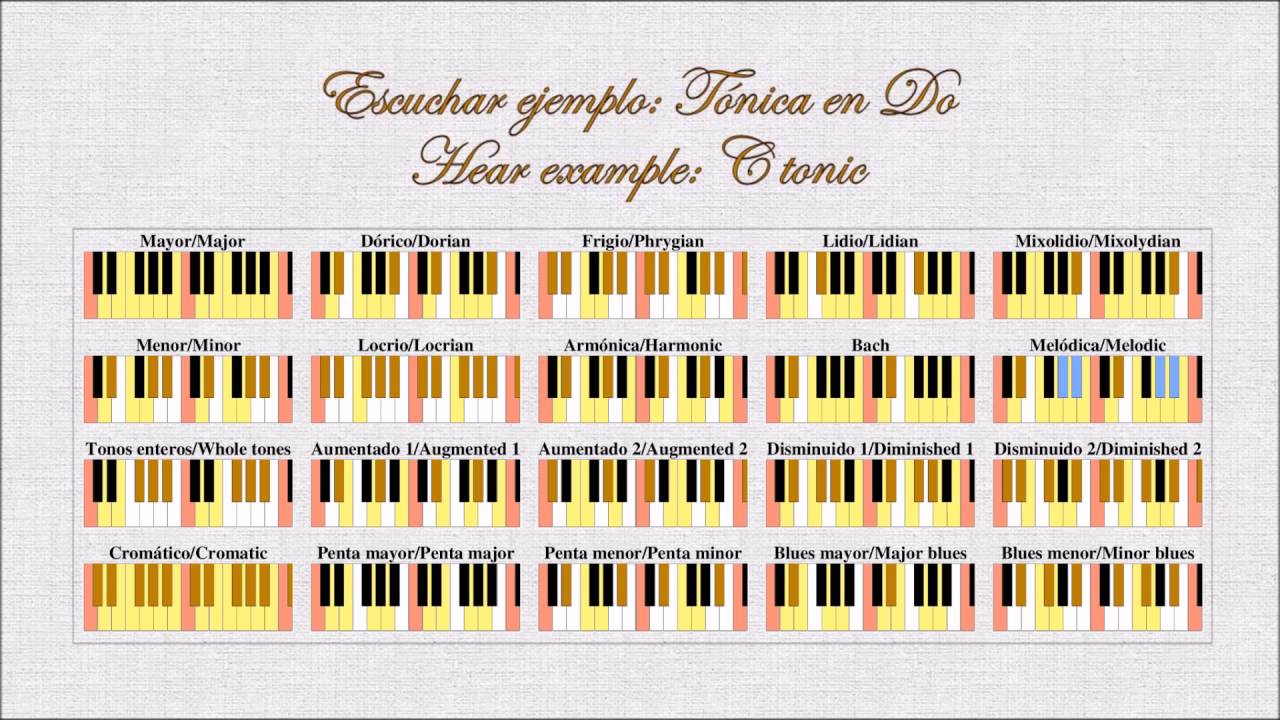 240 illustrated scales for download | PDF (20 tiypes x 12 tonalities)