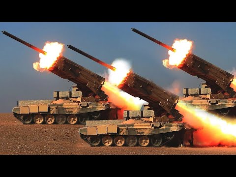 Horrible Attack ‼️ Russian TOS-1A Heavy Flamethrower System on Target: Thermobaric Bomb