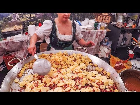 Orgy of Austrian Street Food, Huge Pans of Kasnocken, Spinatspatzle and More