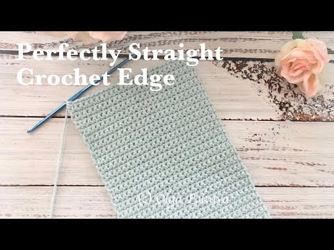 How to make straight edges crocheting with single crochets. Perfectly straight crochet edge.