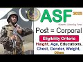Information ASF Corporal Eligibility Criteria 2023 Airports Security Force Corporal Eligibility