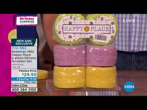 Beekman 1802 Happy Place 6piece Silicone Scrubber Set