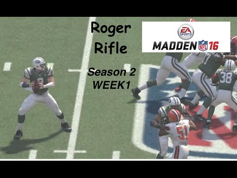 Roger Rifle (QB) Connected Career- Madden 16 - PS4 - Season 2 Week 1