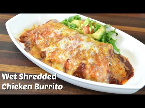 WET SHREDDED CHICKEN BURRITO RECIPE with Vegetarian OPTION | Crock Pot Recipe | Cooking with Carolyn
