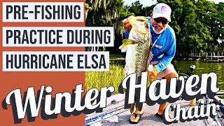 Bass Fishing During Hurricane Elsa on Winter Haven Chain
