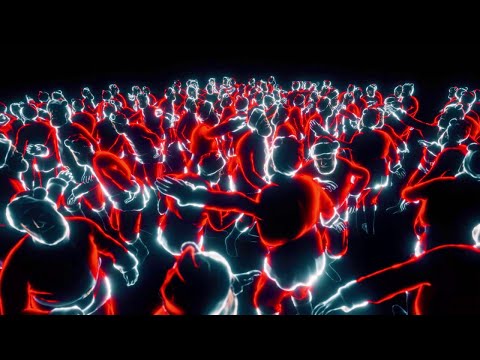 Dancing Santa Party Crowd 10 Hours 4K | Christmas Neon Dance Loop Background