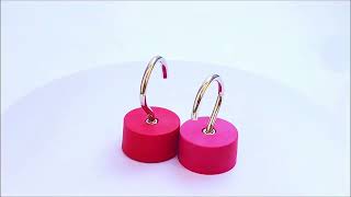 Strong Silicone Hook Magnet Rubber Coated Neodymium Pot Magnet with Open Hook 45mm Diameter