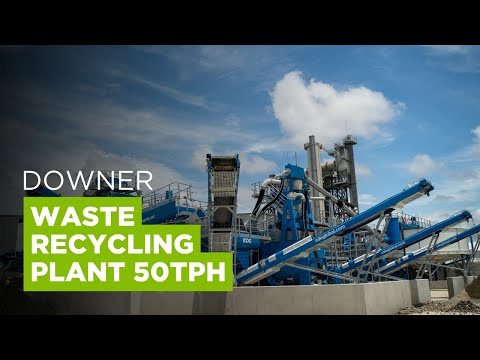 50tph Waste Recycling Wash Plant in Australia - Downer & CDE