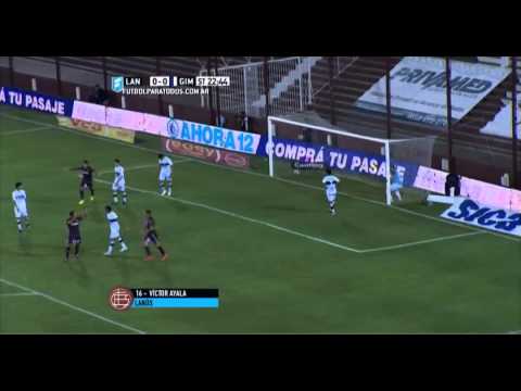 Gol de Ayala. Lanús 1 - Gimnasia 0. Fecha 6. Primera División 2015. FPT