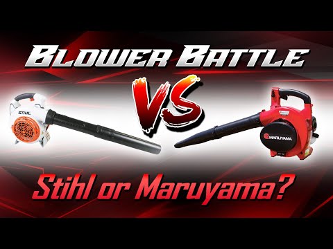 Stihl BG86C vs Maruyama BL32 Leaf Blower Test - REVIEW