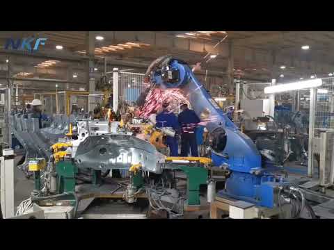 🦾Our fixtures are used with Yaskawa robots for automated spot welding of automotive parts.