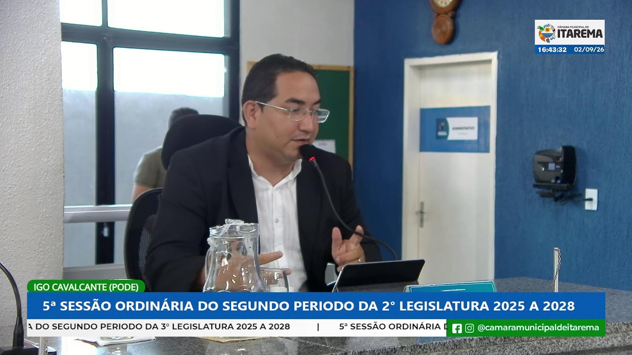 5ª SESSÃO ORDINÁRIA DO SEGUNDO PERIODO DA 2° LEGISLATURA 2025 A 2028