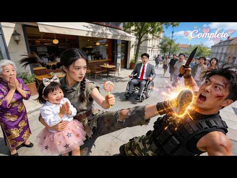 Filha do CEO é atacada na rua—Pobre mendiga aparece e lança o agressor com um chute! Impactante!