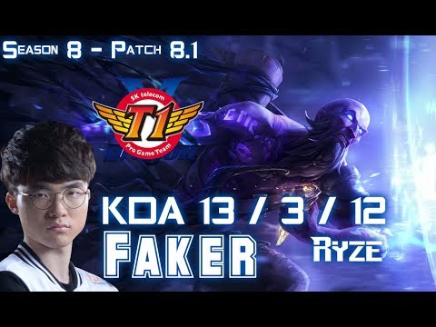 SKT T1 Faker RYZE vs ZOE Mid - Patch 8.1 KR Ranked