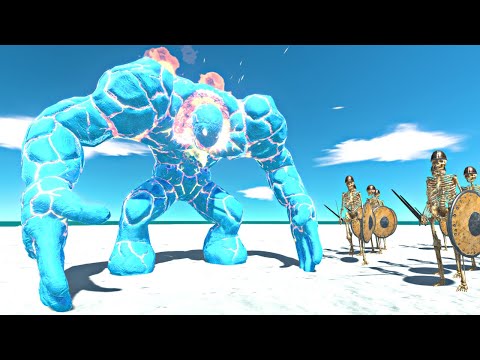 Ice Golem vs Big Skeleton Warrior Team - Animal Revolt Battle Simulator