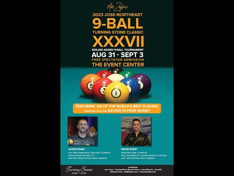FINAL DAY: Joss Northeast Tour $25k Added Turning Stone Classic 9-Ball Open #wnt
