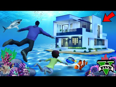 ကျနော့်အိမ်ကို ရေအောက်နန်းတော်လေးအဖြစ် ပြောင်းလဲခဲ့တယ် | Underwater Mansion in GTA V